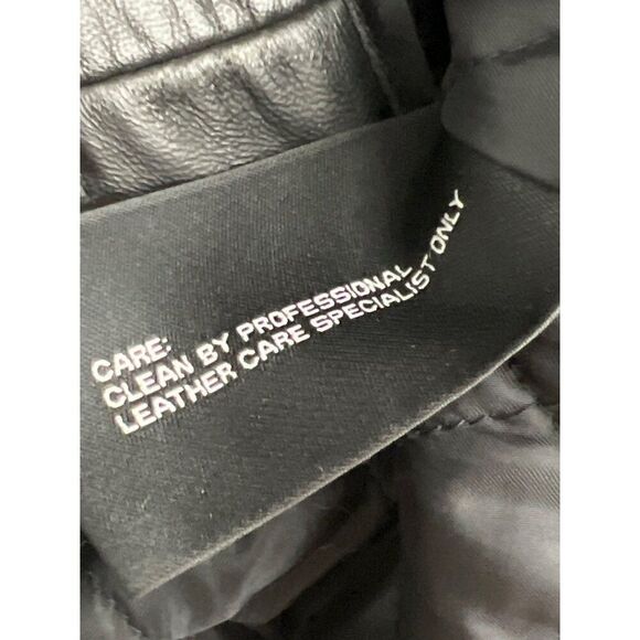 Jos. A. Bank Men Black Leather Jacket With Quilted Lining Size XXL - Picture 14 of 15